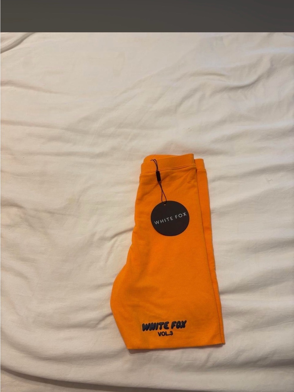 White Fox Boutique Orange Bike Shorts